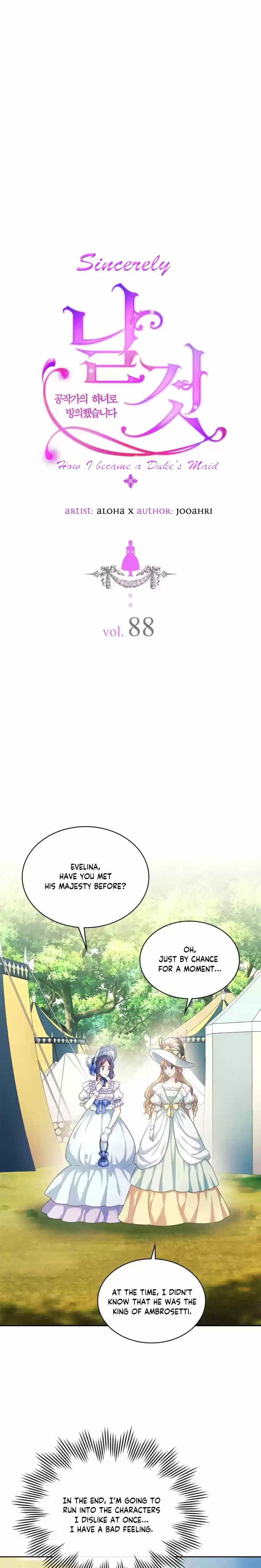 Sincerely: I Became A Duke's Maid Chapter 88