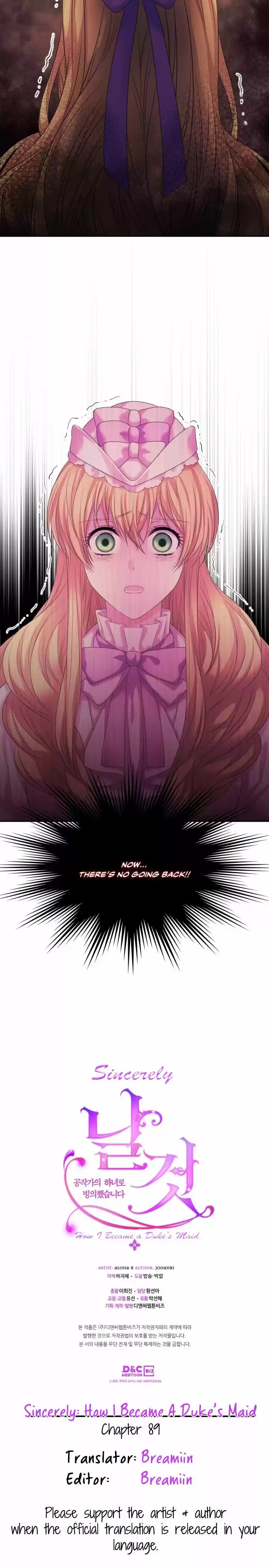 Sincerely: I Became A Duke's Maid Chapter 89