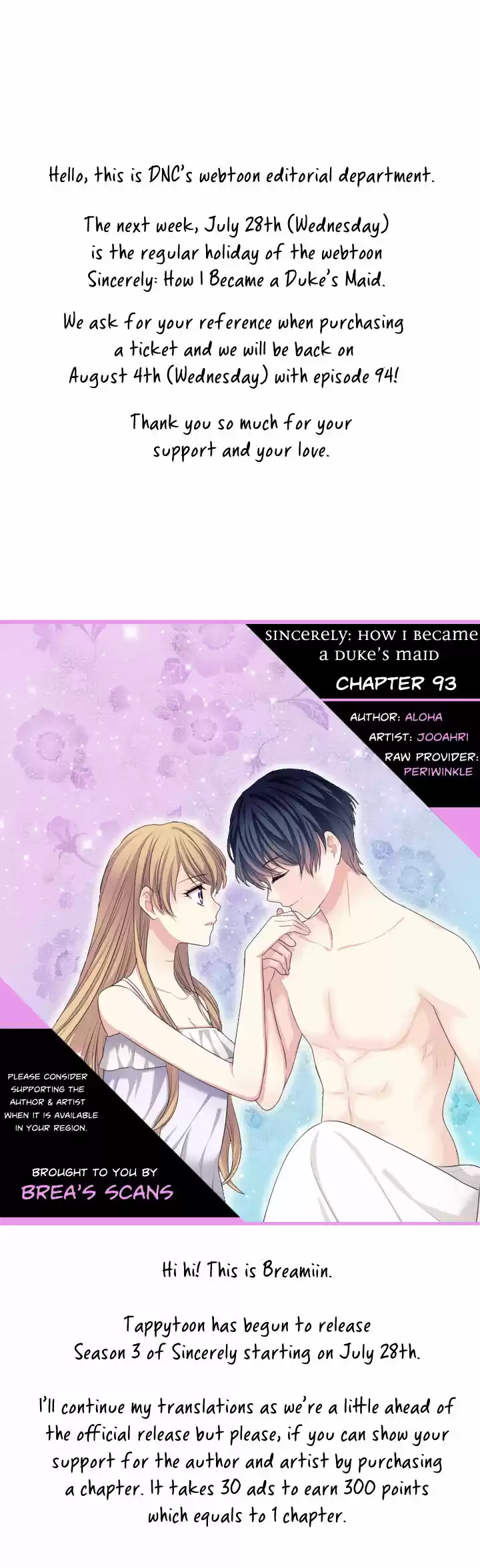 Sincerely: I Became A Duke's Maid Chapter 93