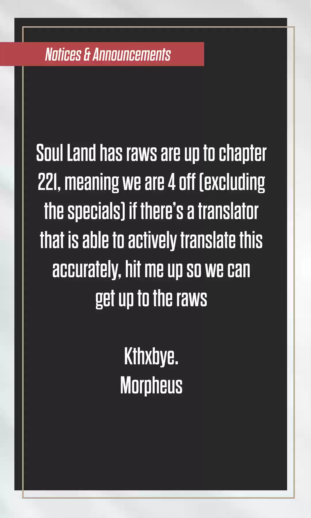 Soul Land Ch. 216 Red Level Test