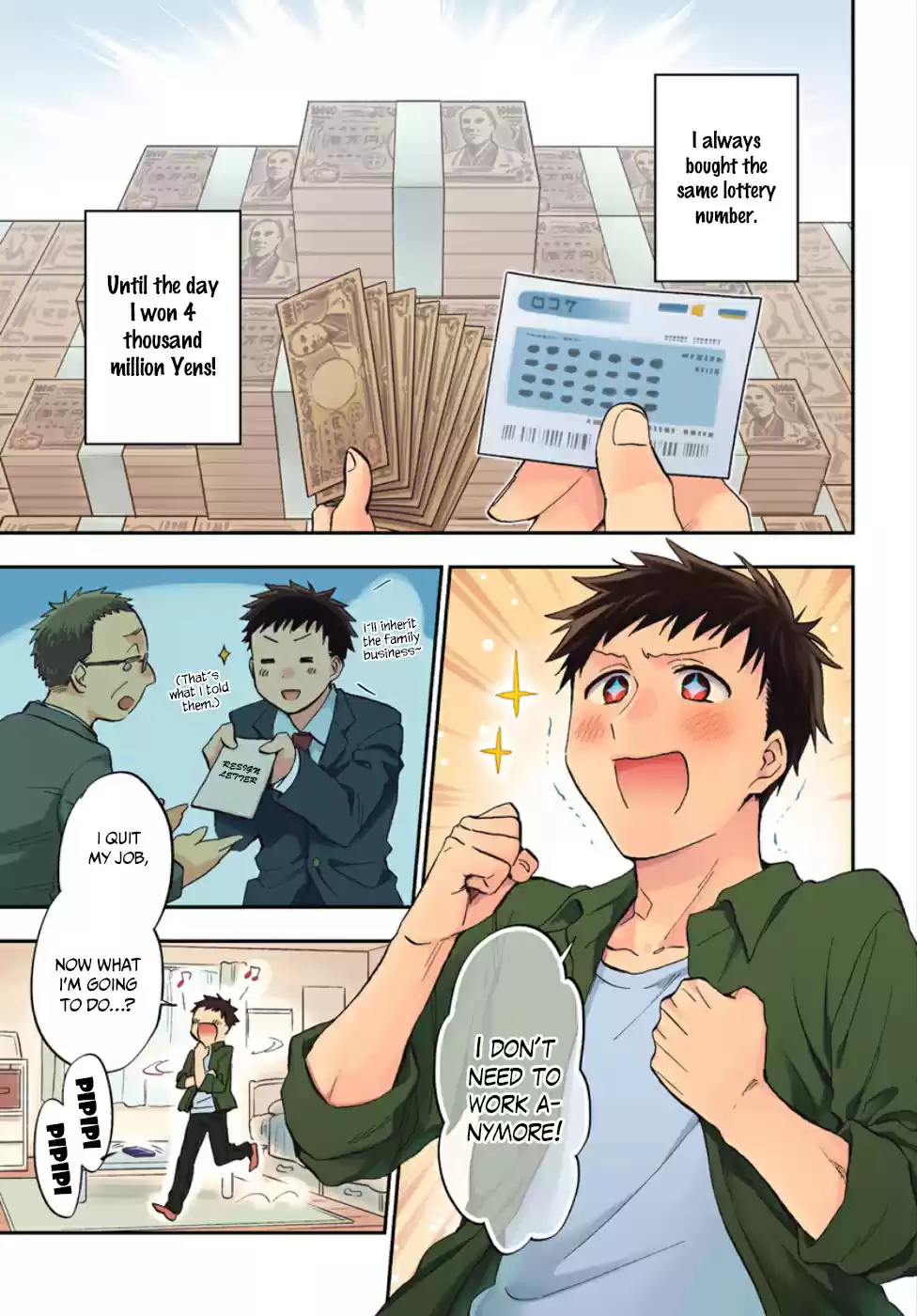 Takarakuji de 40-oku Atattandakedo Isekai ni Ijuu Suru Vol.1 Ch.1