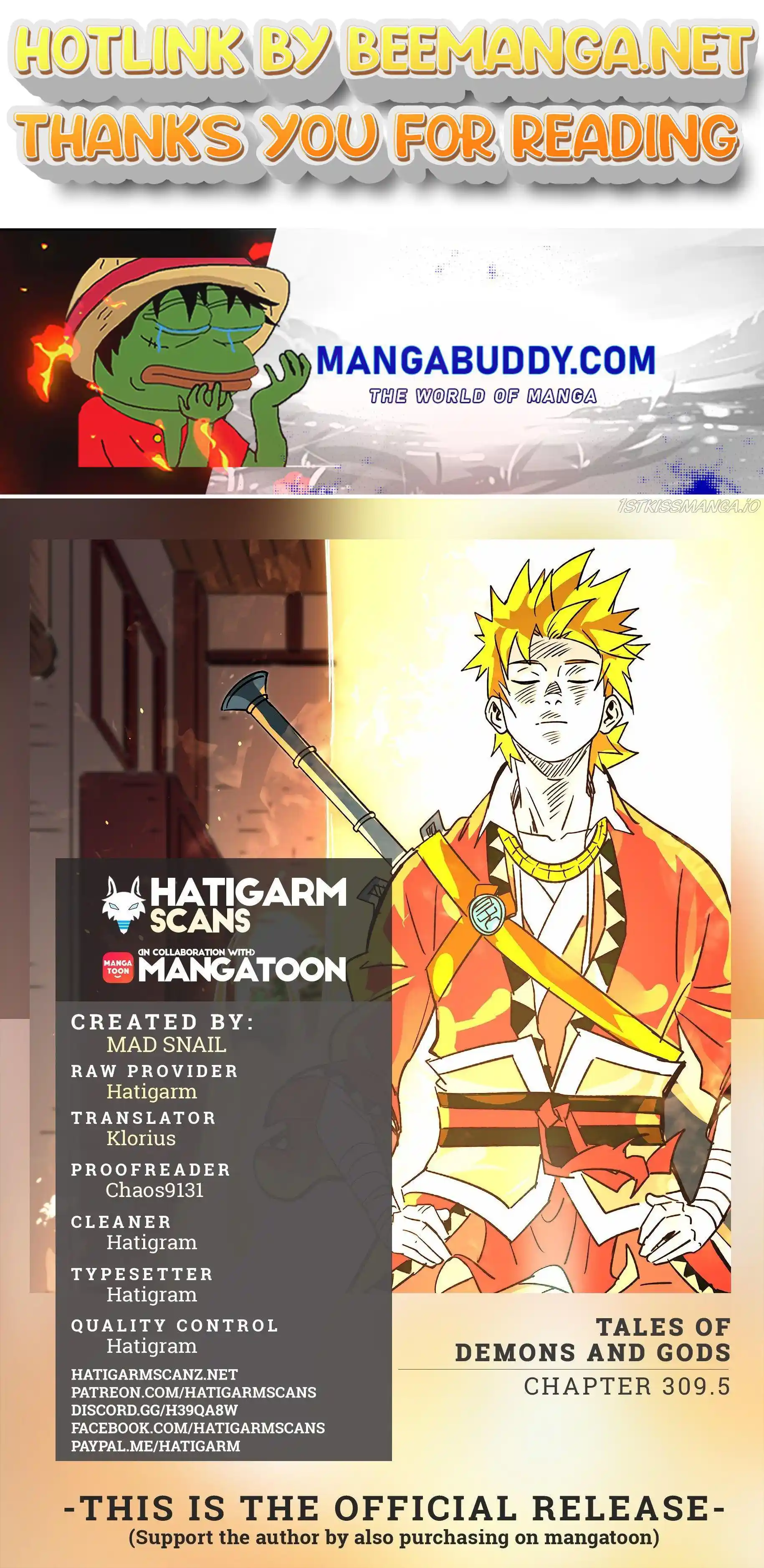 Tales of Demons and Gods Manhua Chapter 309.5