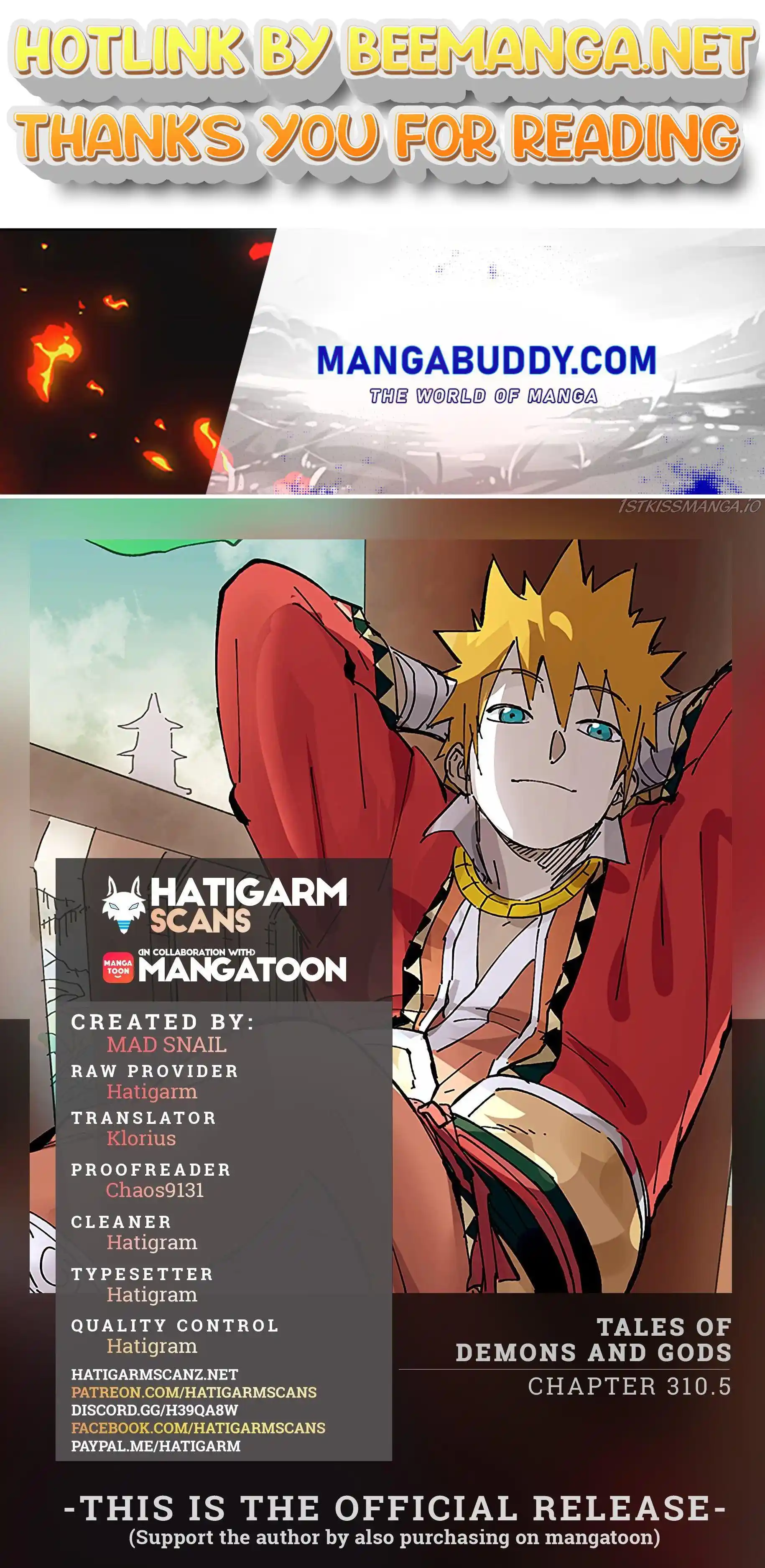 Tales of Demons and Gods Manhua Chapter 310.5