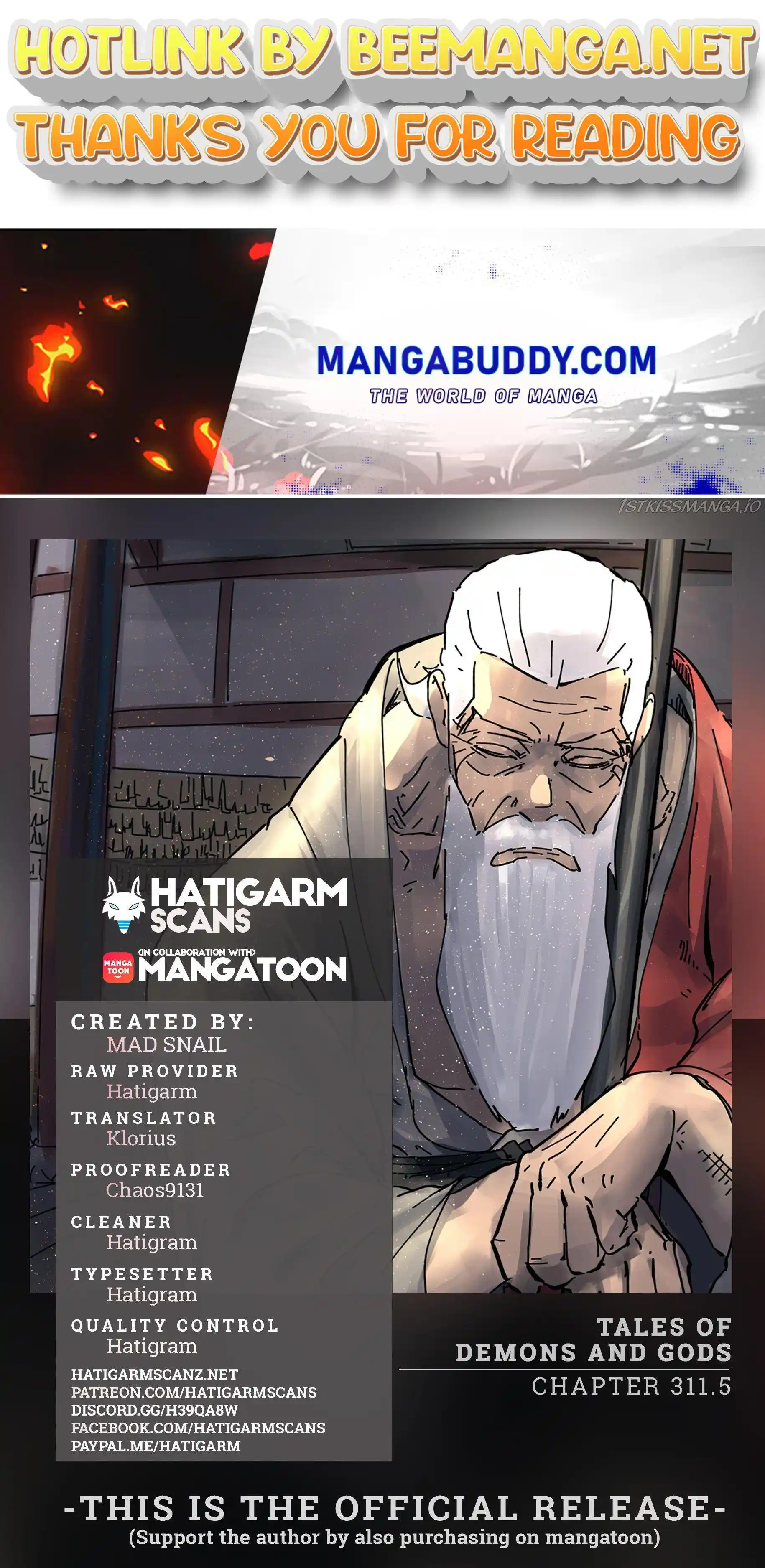 Tales of Demons and Gods Manhua Chapter 311.5