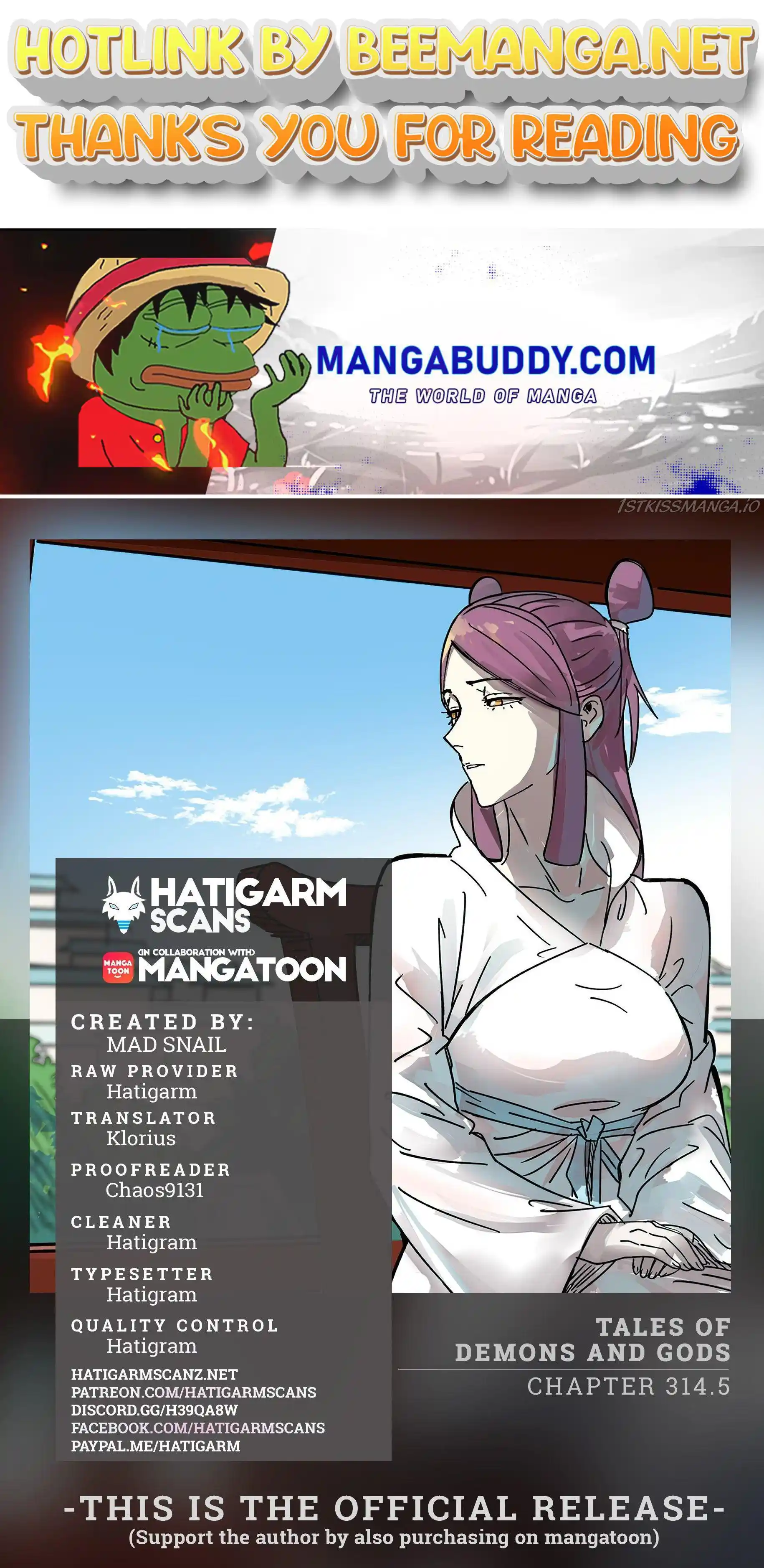 Tales of Demons and Gods Manhua Chapter 314.5