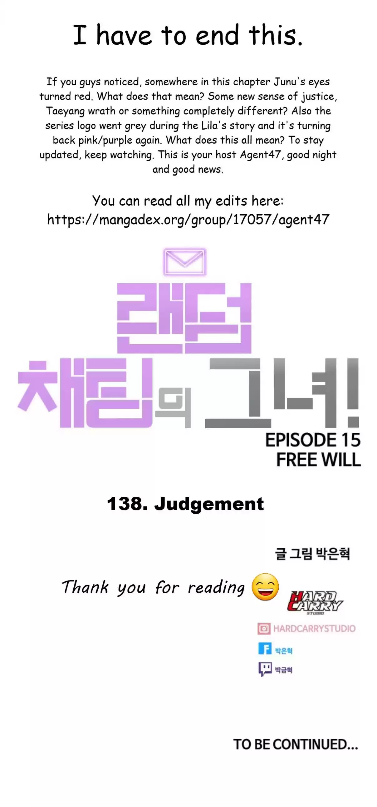 The Girl from Random Chatting! Ch. 138 Judgement