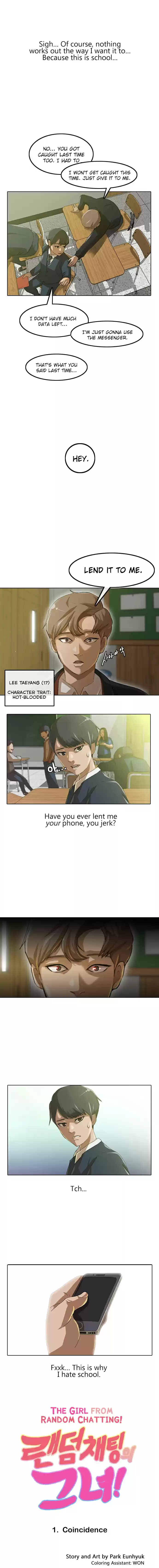 The Girl from Random Chatting! Vol. 1 Ch. 1 Coincidence