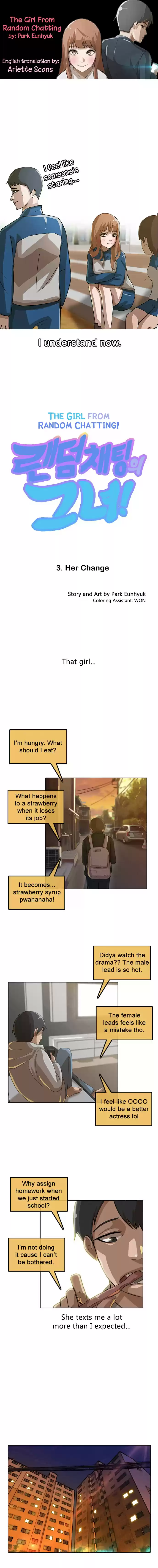 The Girl from Random Chatting! Vol. 1 Ch. 3 Her Change