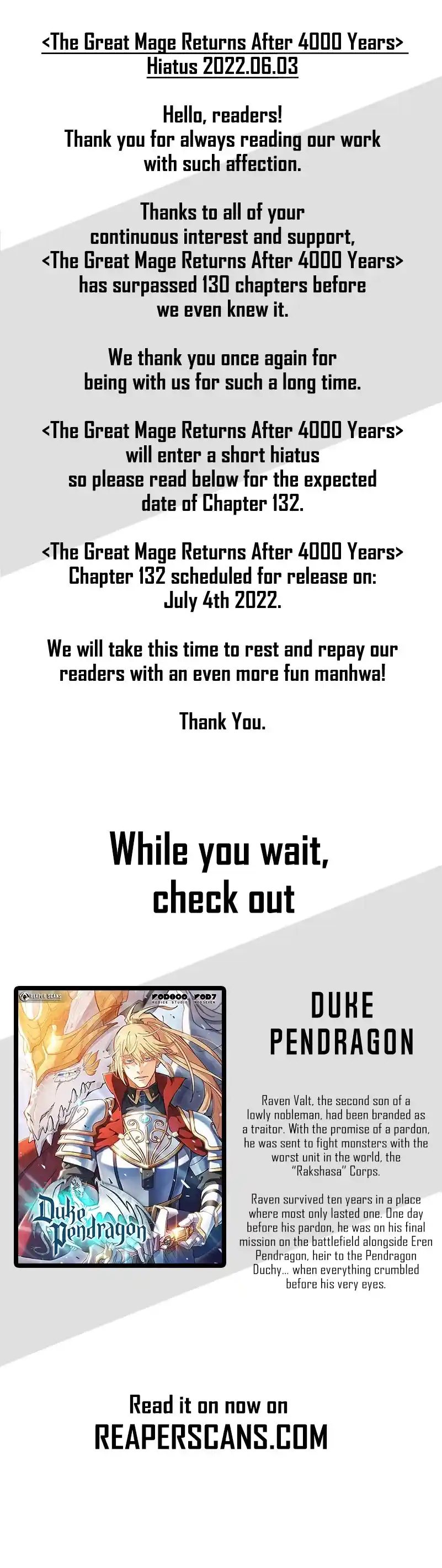 The Great Mage Returns After 4000 Years Chapter 131.5