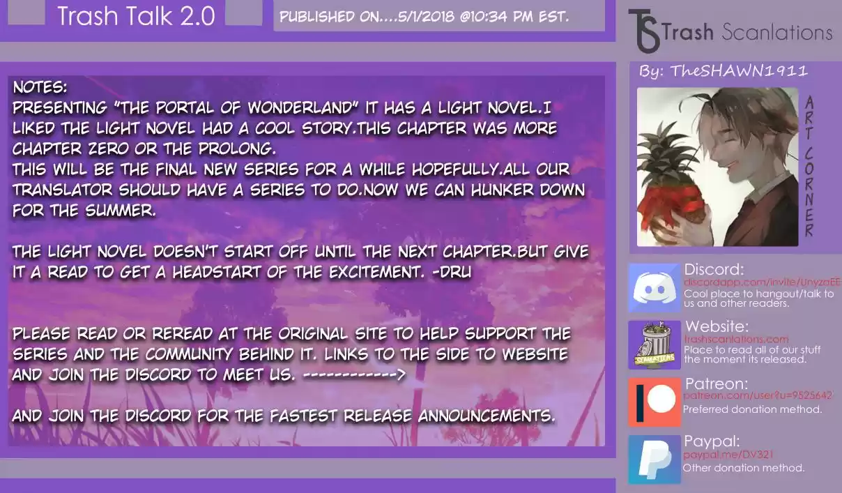 The Portal of Wonderland Ch. 0 Prologue