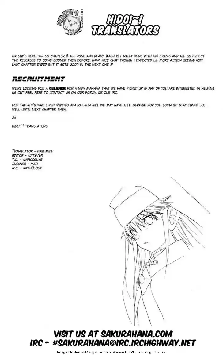 To Aru Majutsu no Kinsho Mokuroku 8