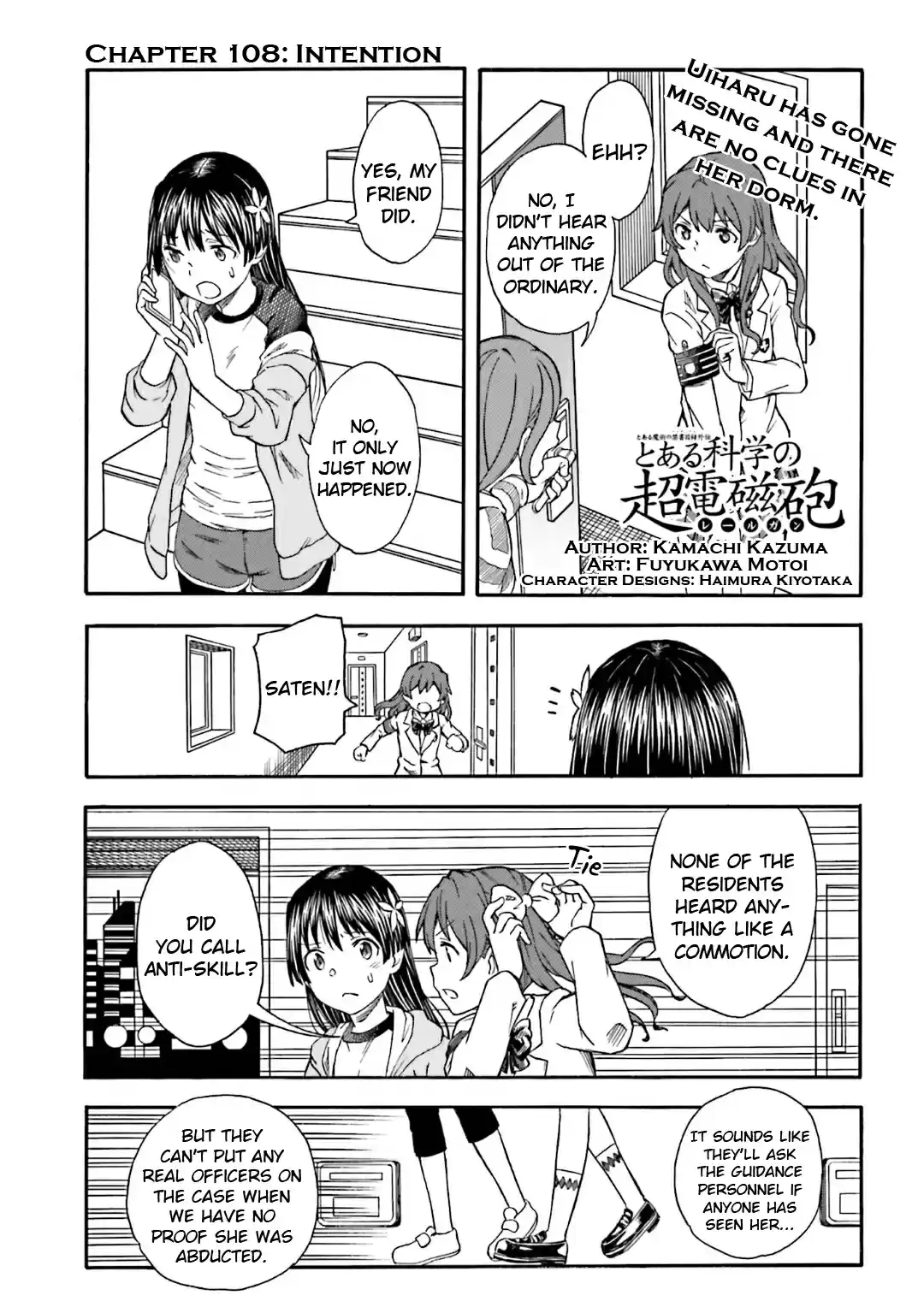 Toaru Kagaku no Choudenjihou Vol. 14 Ch. 108 Intention