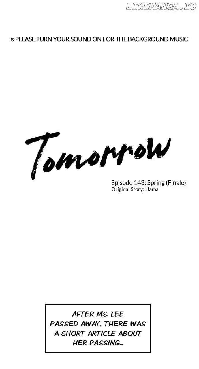 Tomorrow Chapter 143
