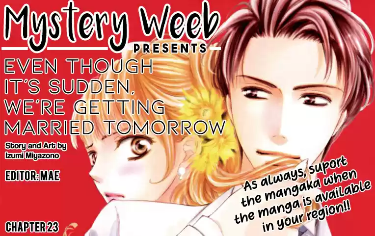 Totsuzen Desu ga, Ashita Kekkon Shimasu Vol. 5 Ch. 23
