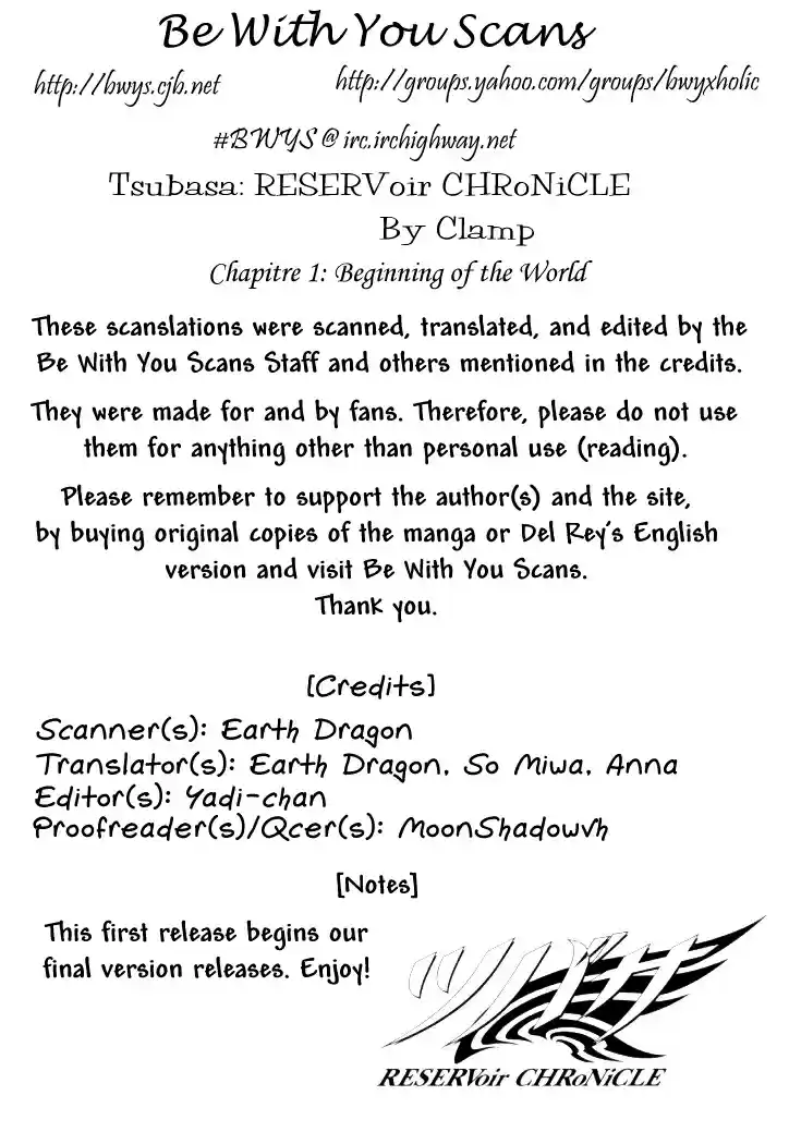 Tsubasa RESERVoir CHRoNiCLE Vol. 1 Ch. 1 The World of Beginnings