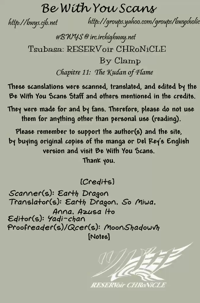 Tsubasa RESERVoir CHRoNiCLE Vol. 2 Ch. 11 Kudan of Flames