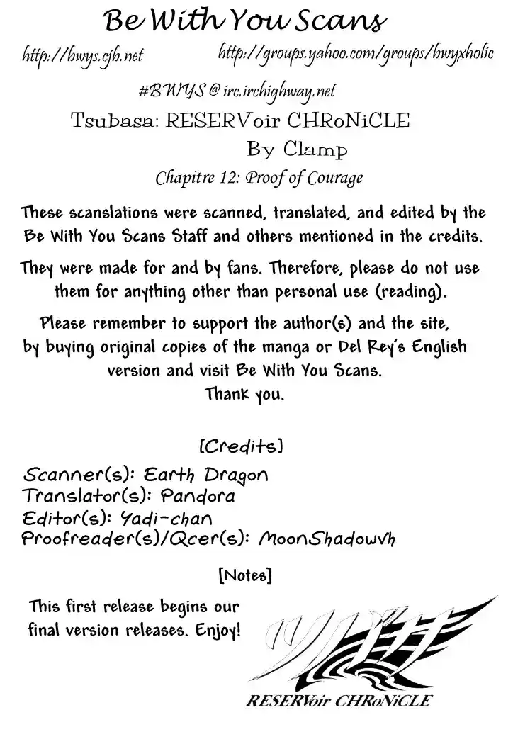 Tsubasa RESERVoir CHRoNiCLE Vol. 2 Ch. 12 Proof of Courage