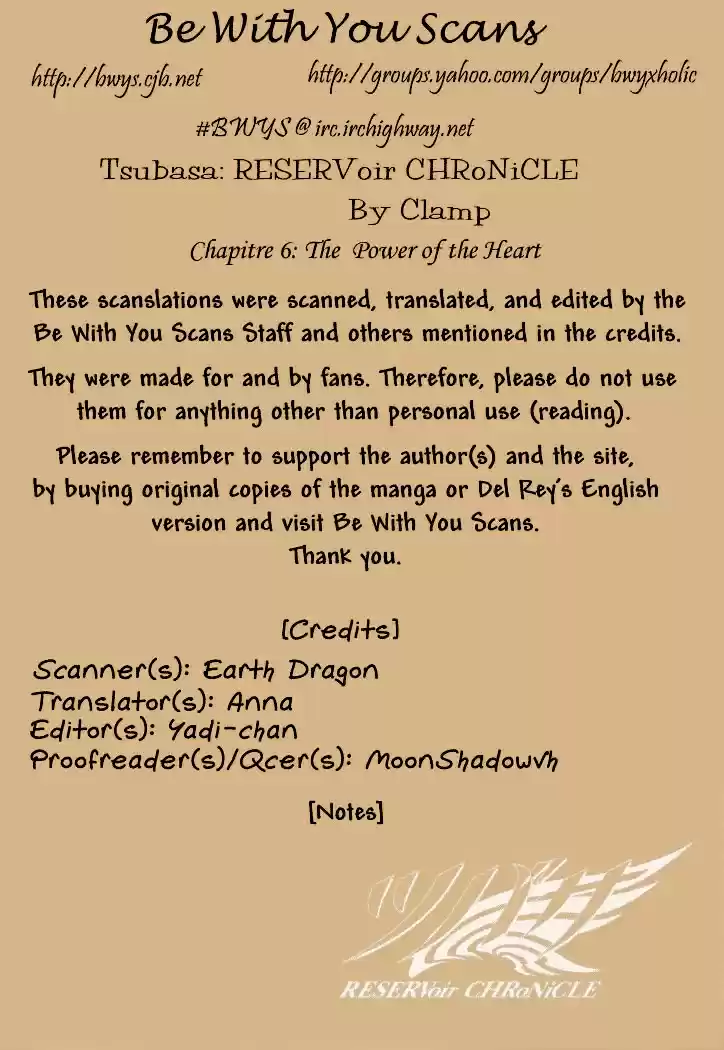 Tsubasa RESERVoir CHRoNiCLE Vol. 2 Ch. 6 The Power of the Heart