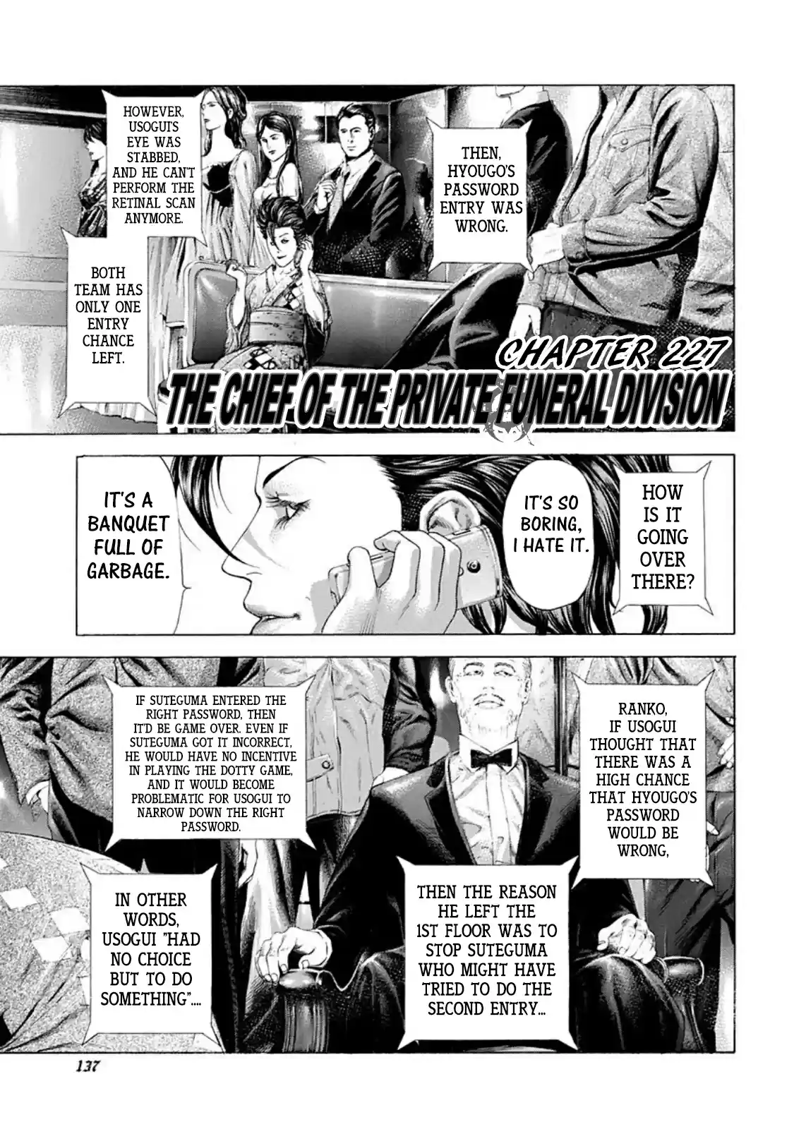 Usogui Vol. 21 Ch. 227 The Chief Of The Private Funeral Division