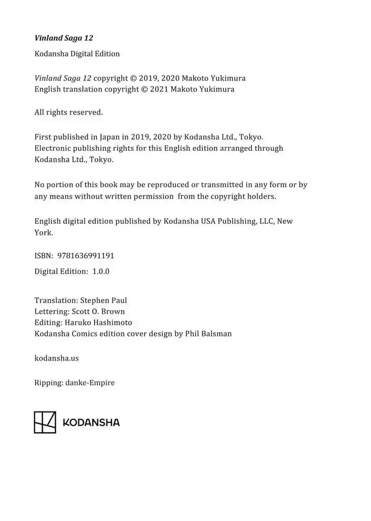 Vinland Saga Vol.25 Ch.175.5