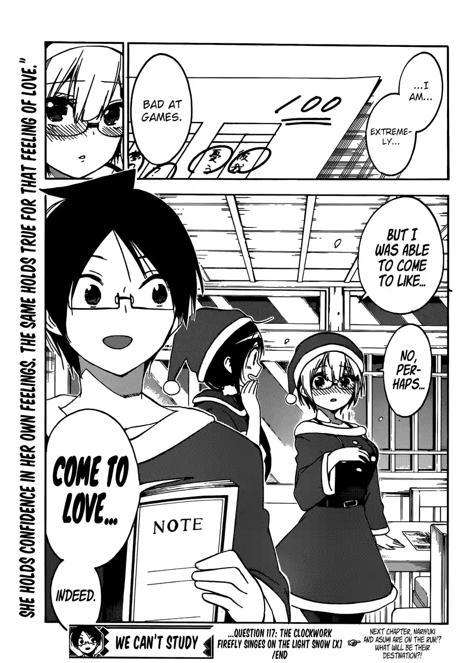 We Can't Study Question 117