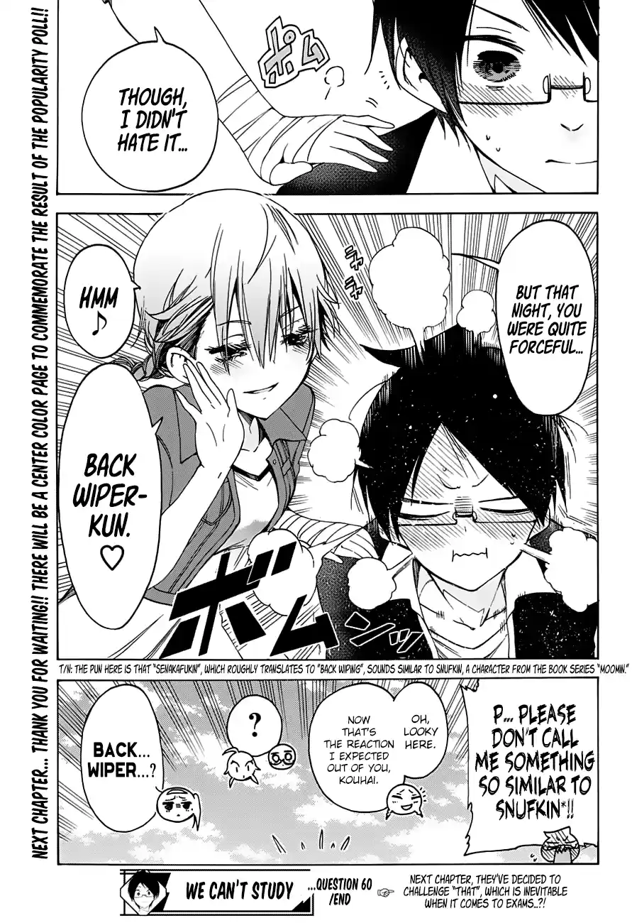 We Can't Study Question 60