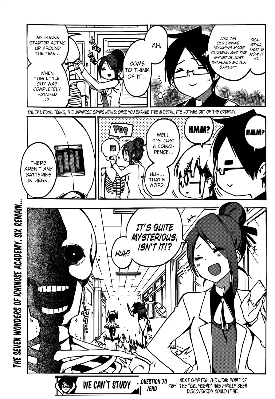 We Can't Study Question 70