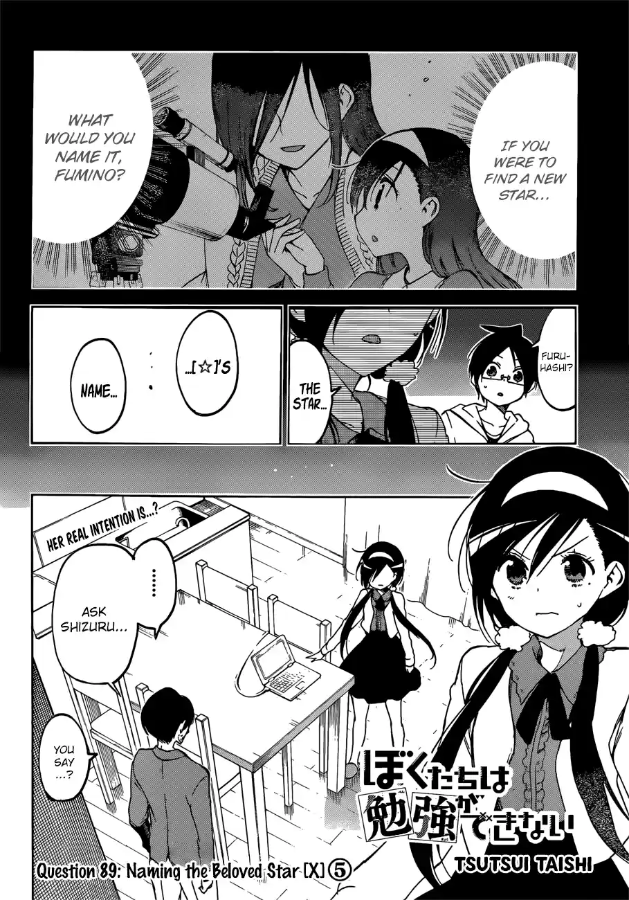 We Can't Study Question 89