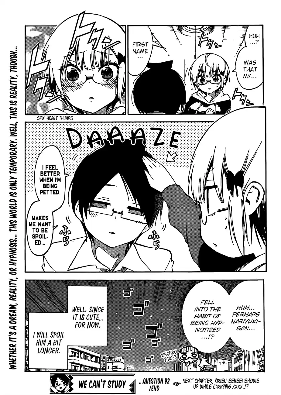 We Can't Study Question 92