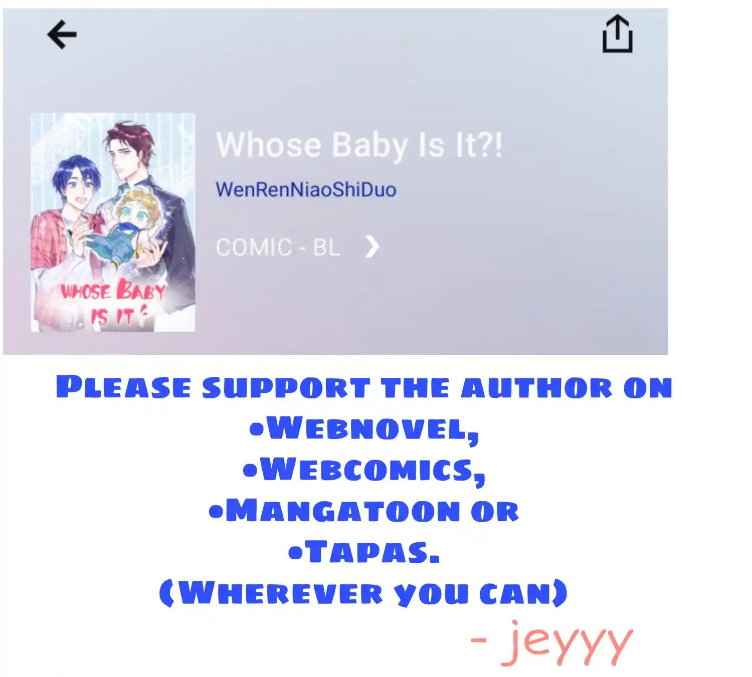 Whose Baby Is It? Chapter 162.5