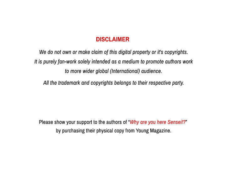 Why are you here Sensei!? 1