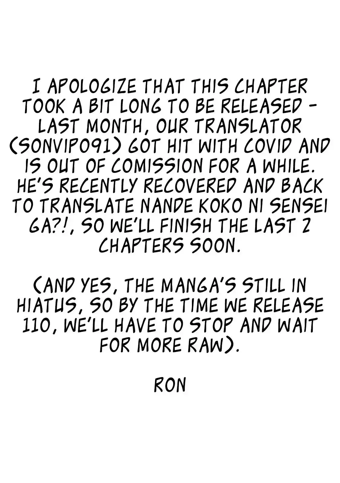 Why Are You Here Sensei!? Chapter 108