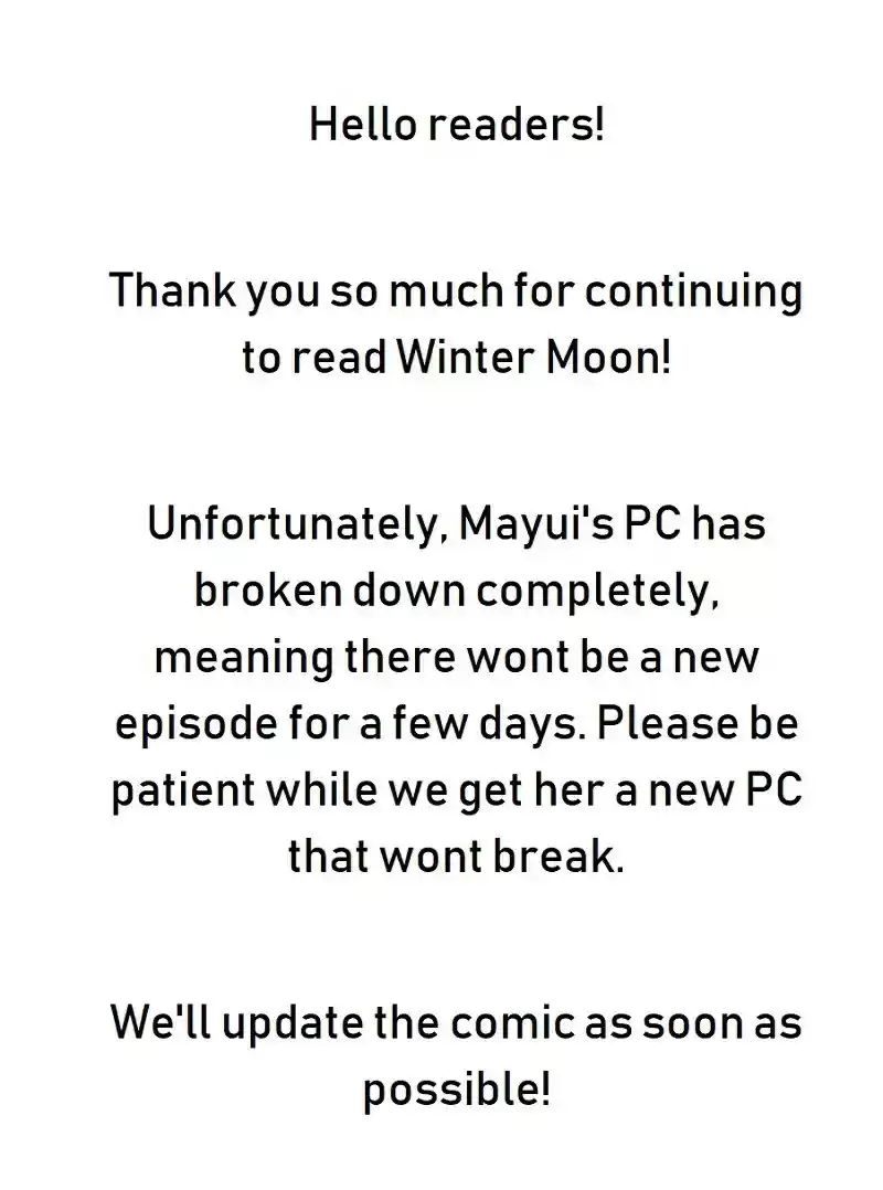 Winter Moon Vol. 2 Ch. 110.5 Notice