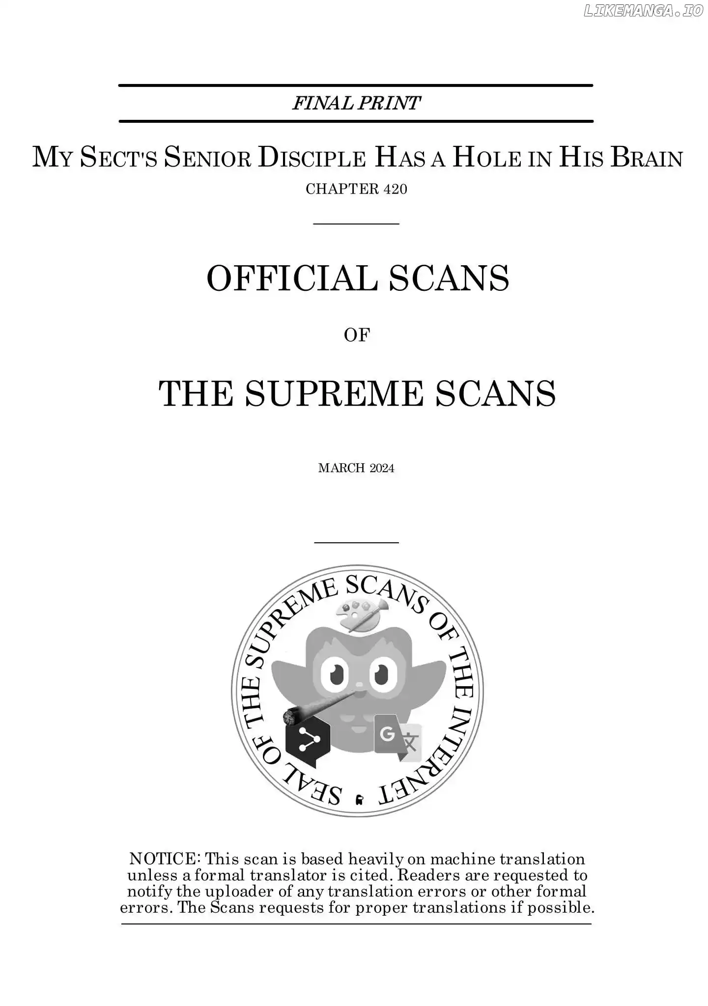 Wo Jia Dashi Xiong Naozi You Keng Chapter 420