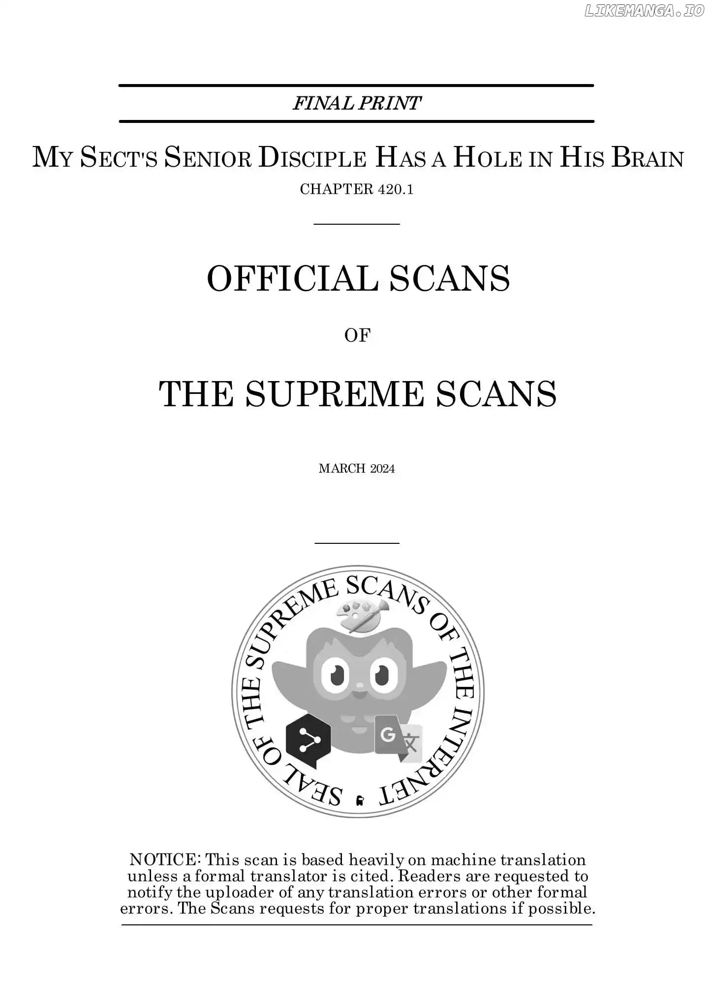 Wo Jia Dashi Xiong Naozi You Keng Chapter 420.1