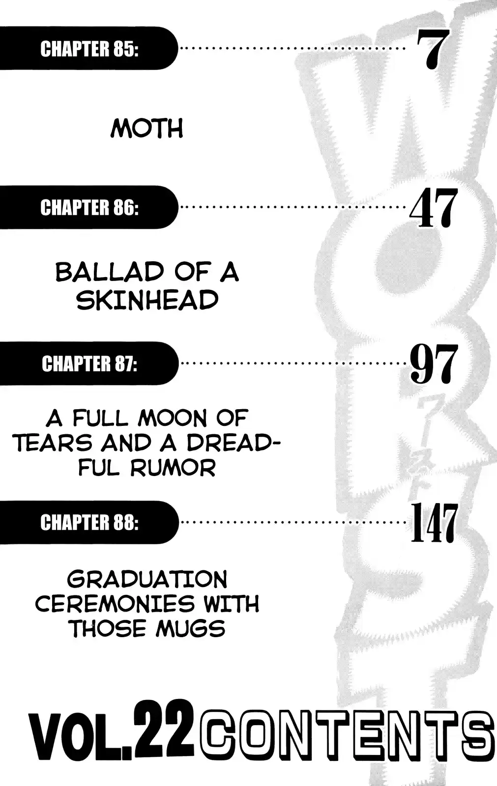 Worst Vol. 22 Ch. 85 Moth