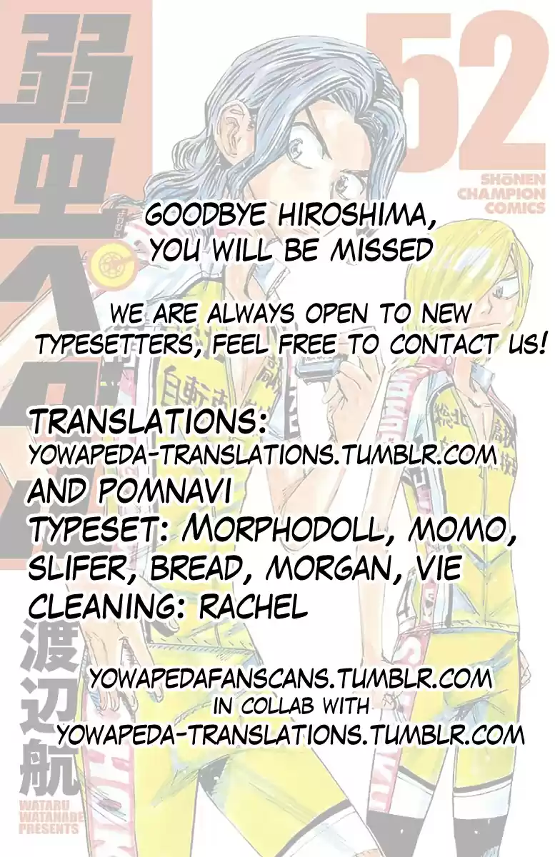 Yowamushi Pedal 448 the death game's score