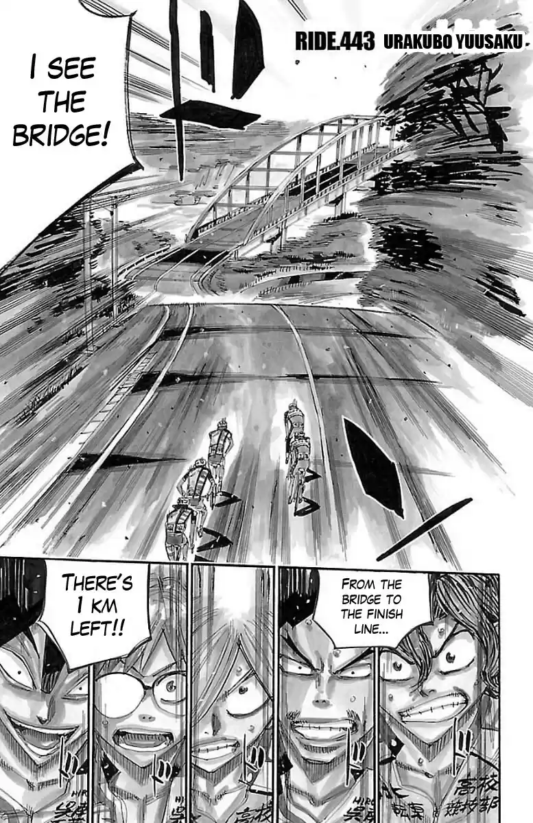 Yowamushi Pedal Chapter 443: Urakubo Yuusaku