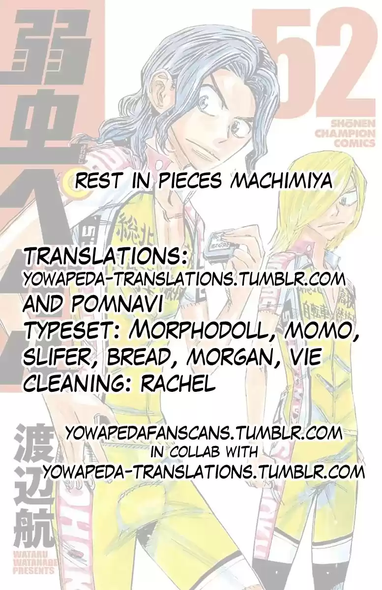 Yowamushi Pedal Chapter 444: Machimiya And Urakubo
