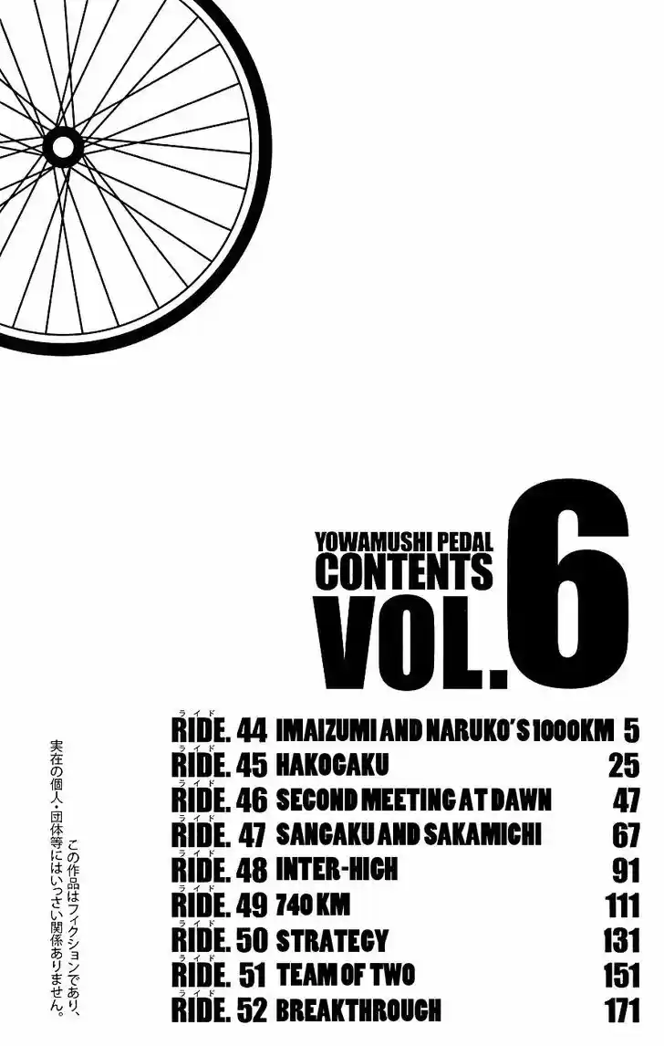 Yowamushi Pedal Vol.6 Chapter 44 : Imaizumi And Naruko S 1000Km