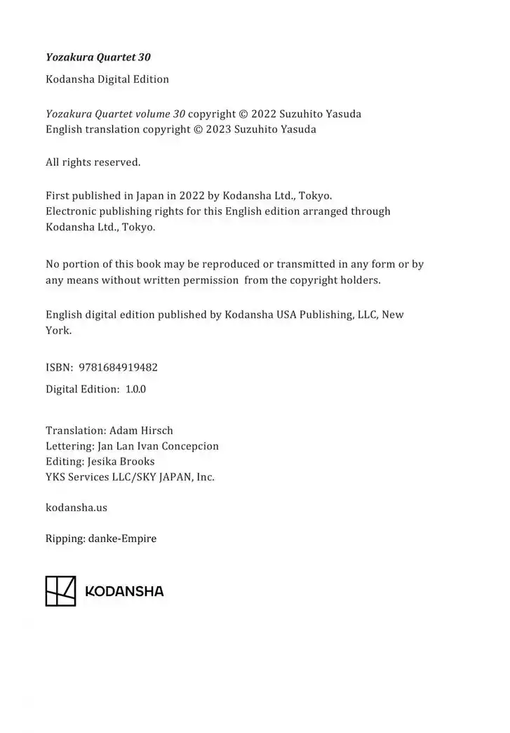 Yozakura Quartet Vol.29 Ch.170