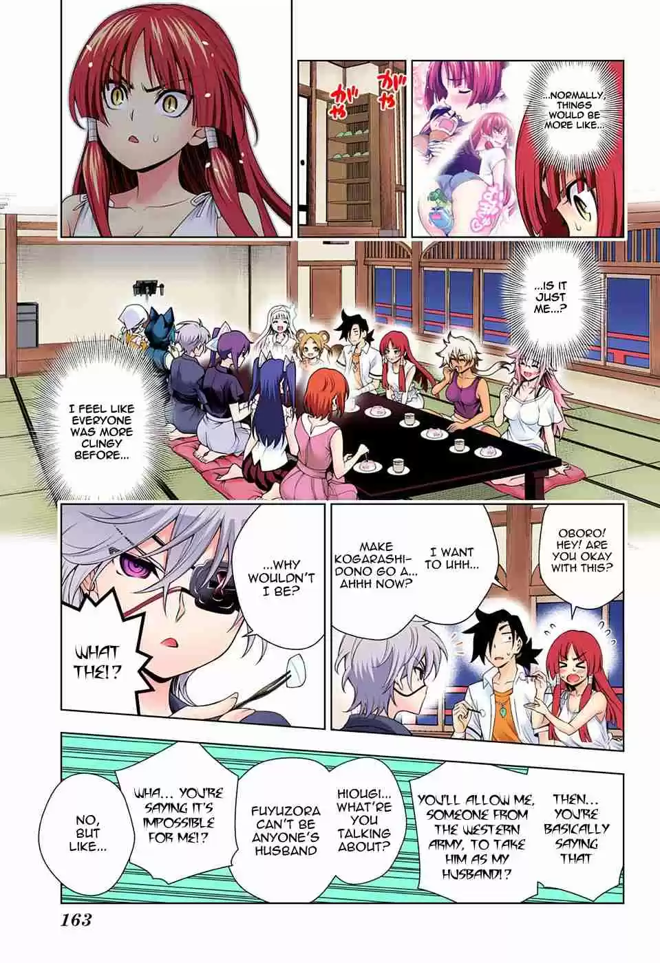 Yuragi sou no Yuuna san Digital Colored Comics Vol. 13 Ch. 115 Karura sama's Struggles