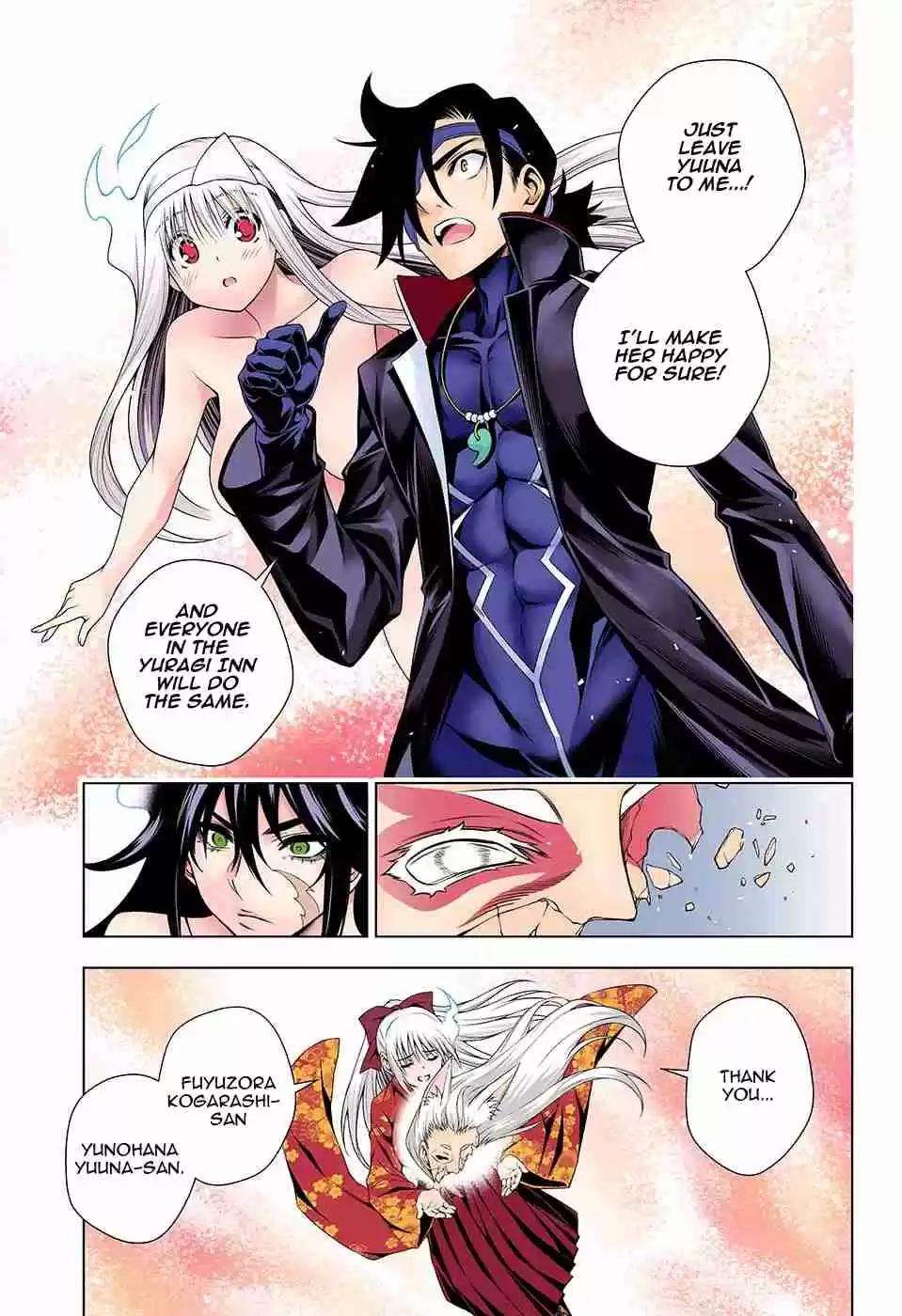 Yuragi sou no Yuuna san Digital Colored Comics Vol. 15 Ch. 128 Byakuei san and Yuuna san