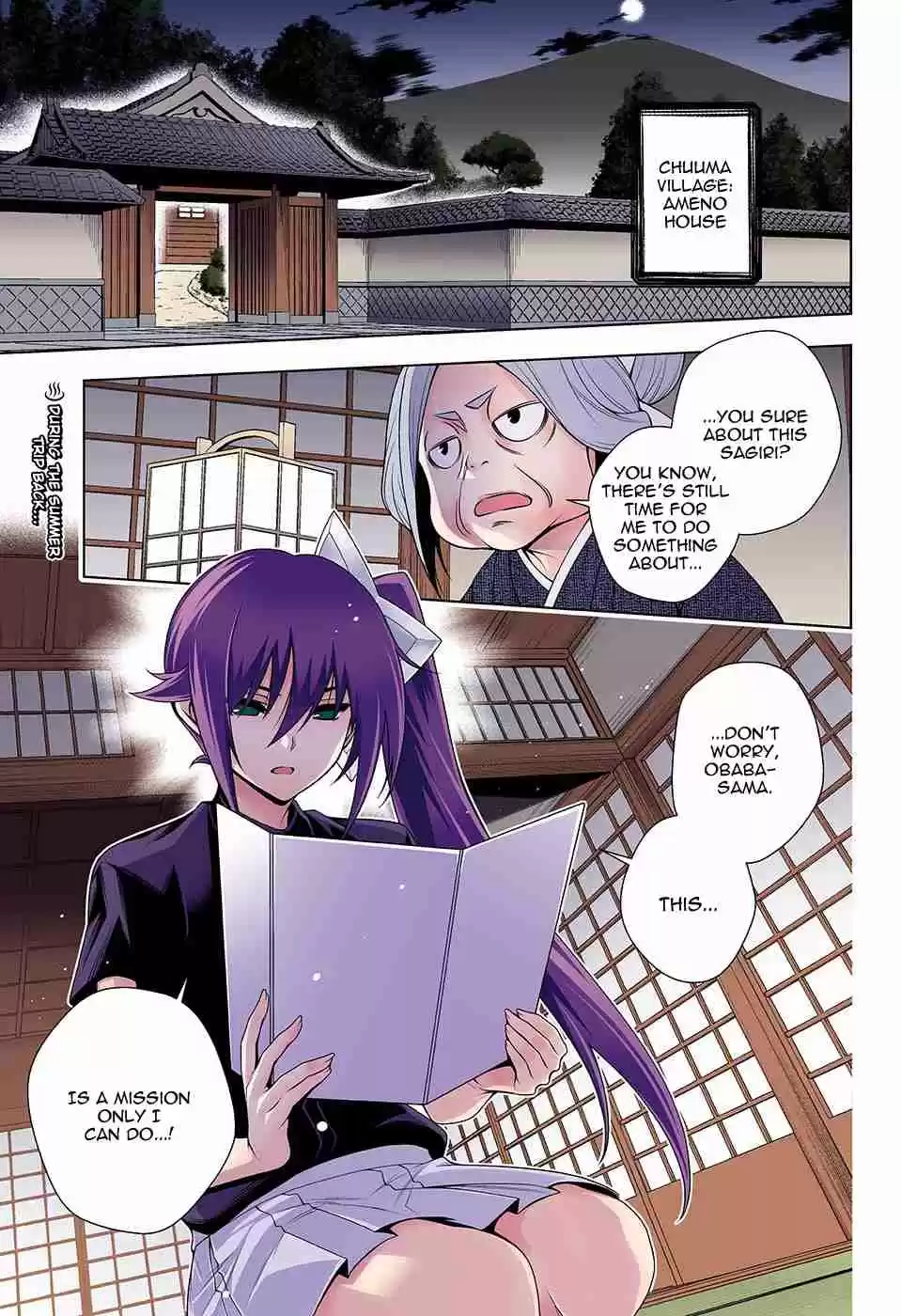 Yuragi sou no Yuuna san Digital Colored Comics Vol. 15 Ch. 133 Sagiri san Goes Back to the Village