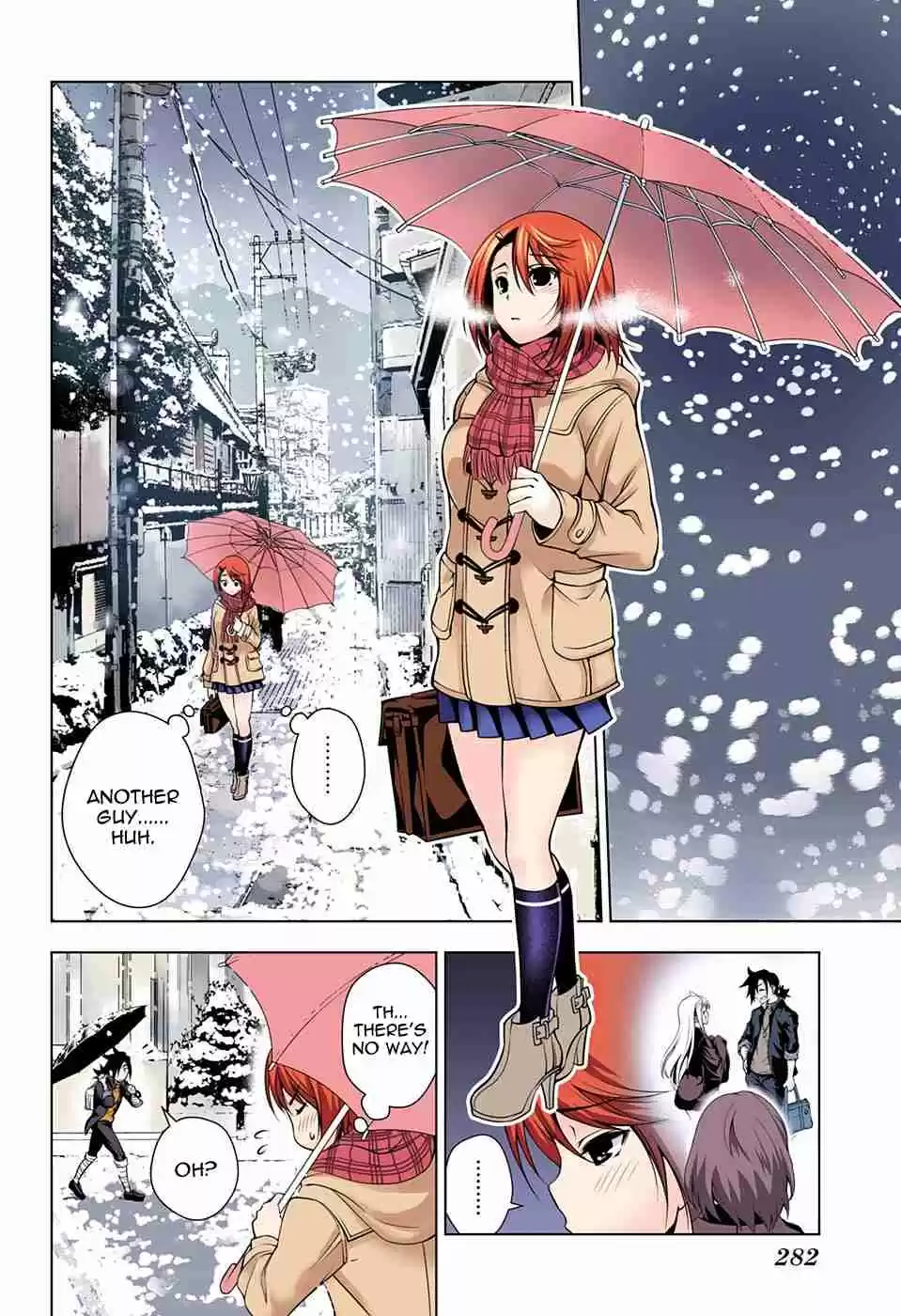 Yuragi sou no Yuuna san Digital Colored Comics Vol. 6 Ch. 47 Piling Snow and Chisaki san