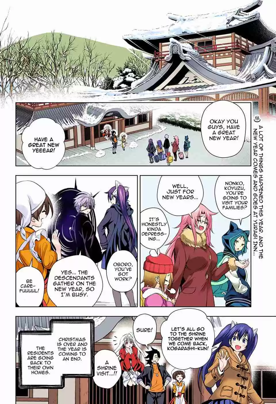 Yuragi sou no Yuuna san Digital Colored Comics Vol. 7 Ch. 56 Yuuna san and the First Shrine Visit