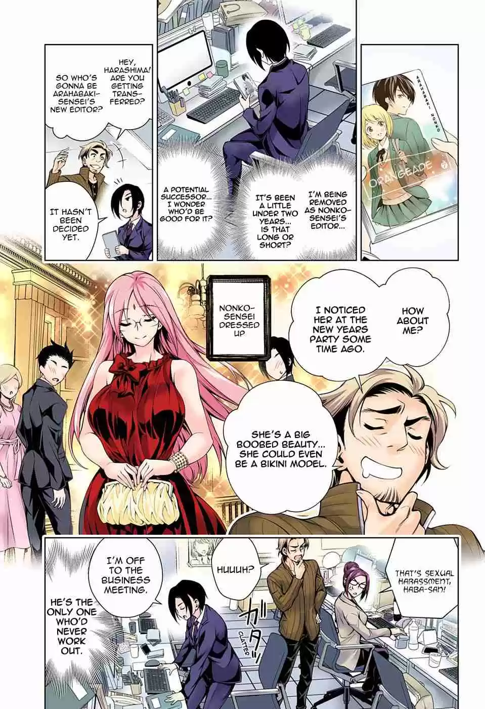 Yuragi sou no Yuuna san Digital Colored Comics Vol. 8 Ch. 66 Nonko san and Editor san