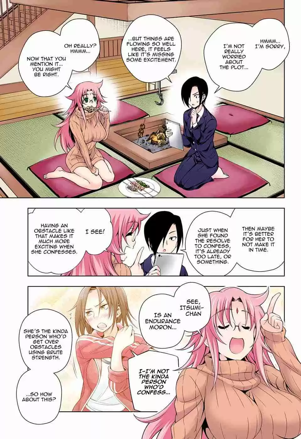 Yuragi sou no Yuuna san Digital Colored Comics Vol. 8 Ch. 66 Nonko san and Editor san