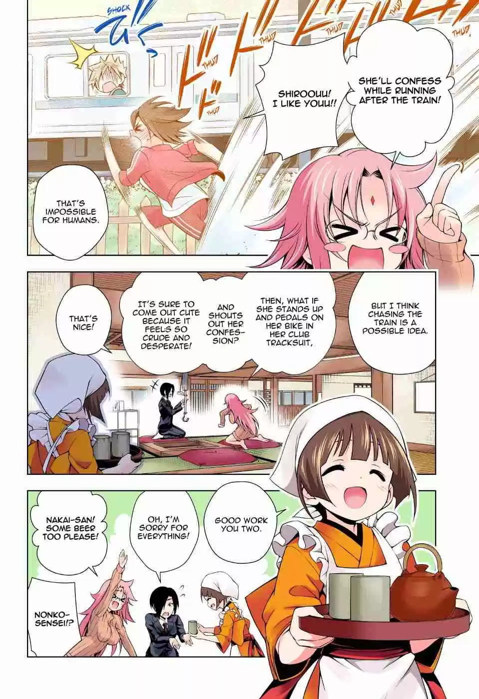 Yuragi sou no Yuuna san Digital Colored Comics Vol. 8 Ch. 66 Nonko san and Editor san