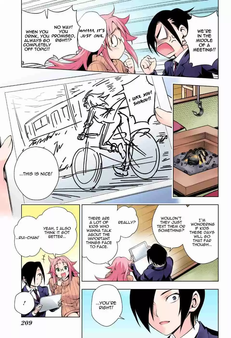 Yuragi sou no Yuuna san Digital Colored Comics Vol. 8 Ch. 66 Nonko san and Editor san